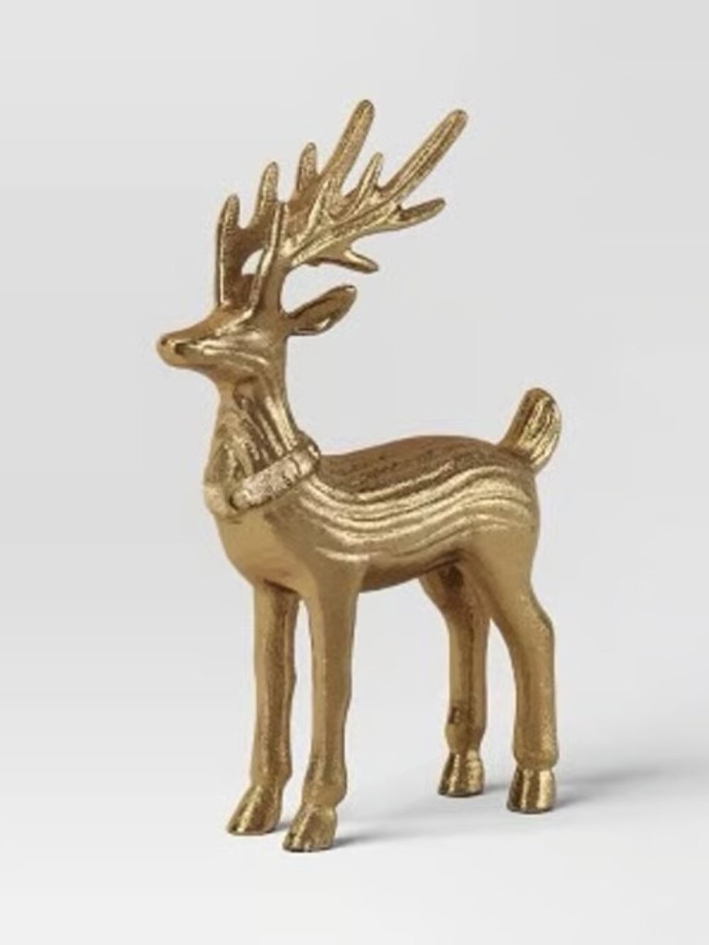 THRESHOLD Gold Deer Figural Tabletop Decor Cabin Christmas NWOT
